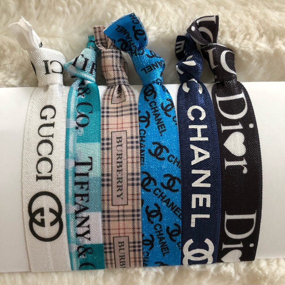 Set of 6 Fold Over Elastic Hair Ties